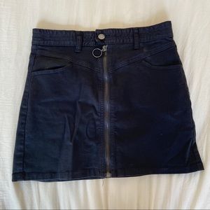Black denim zipper F21 Miniskirt